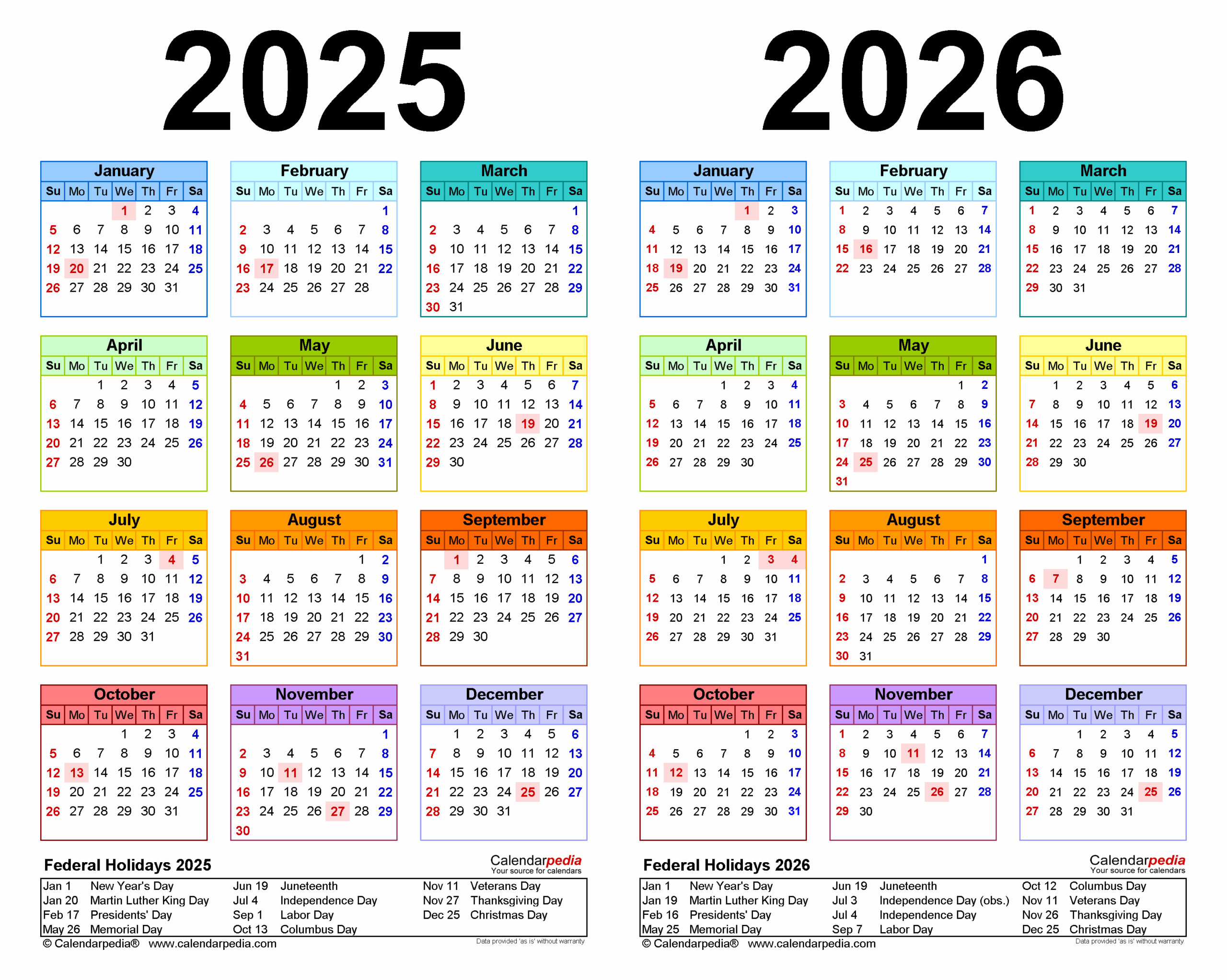 June 2025 - June 2026 Calendar