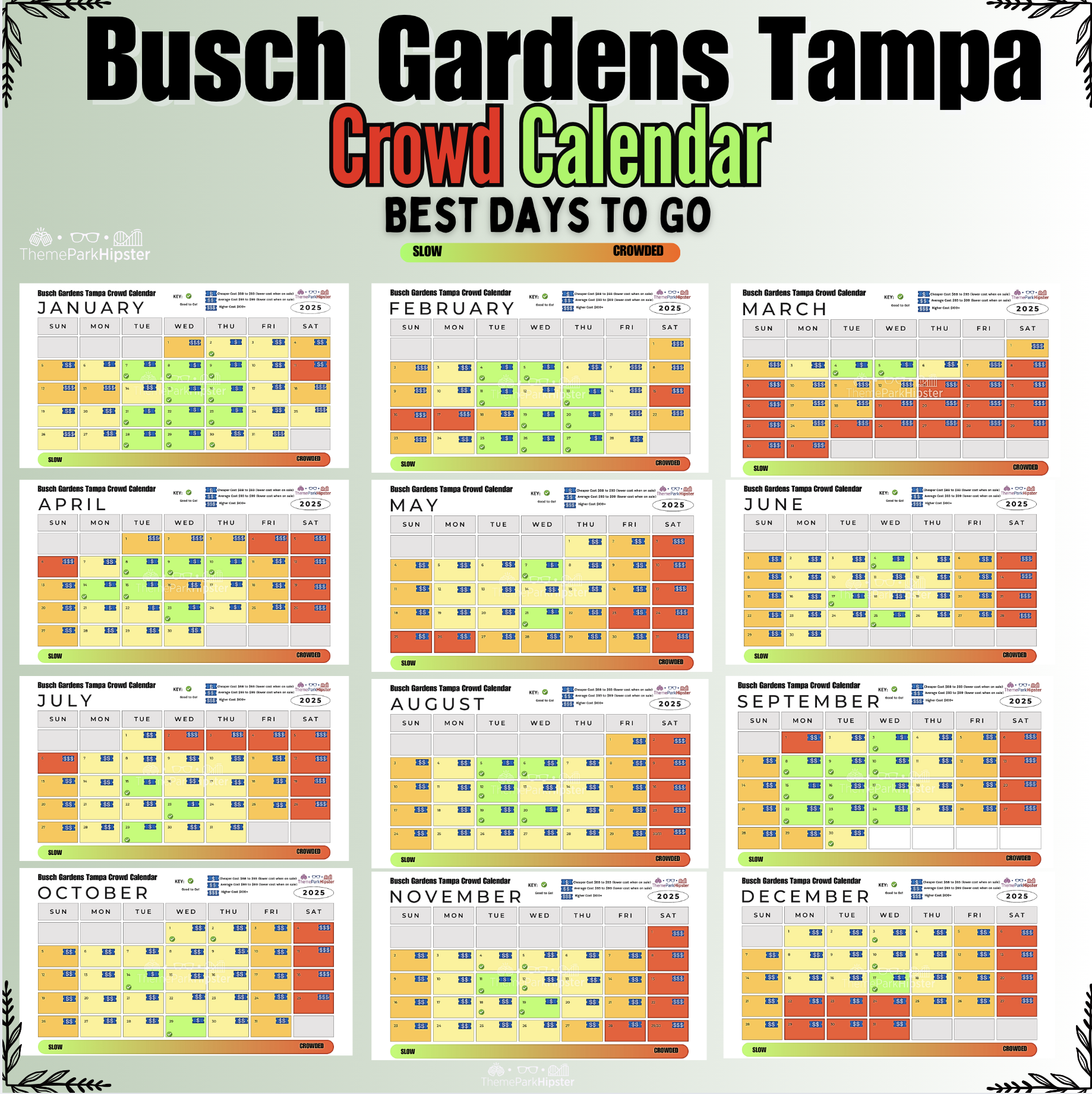 2025 Busch Gardens Tampa Crowd Calendar AVOID THE BUSY DAYS ThemeParkHipster