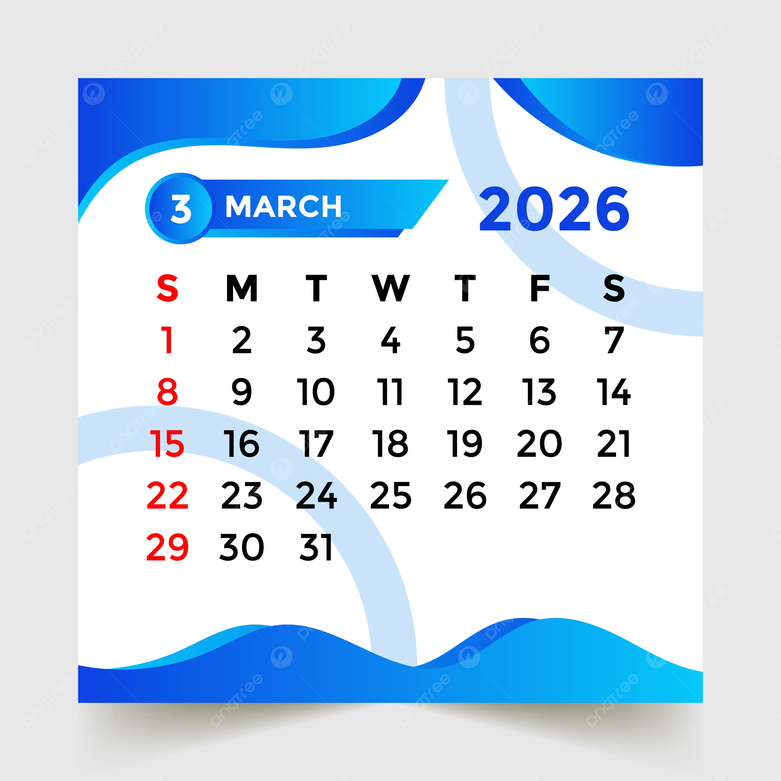 Month Of March Calendar 2026