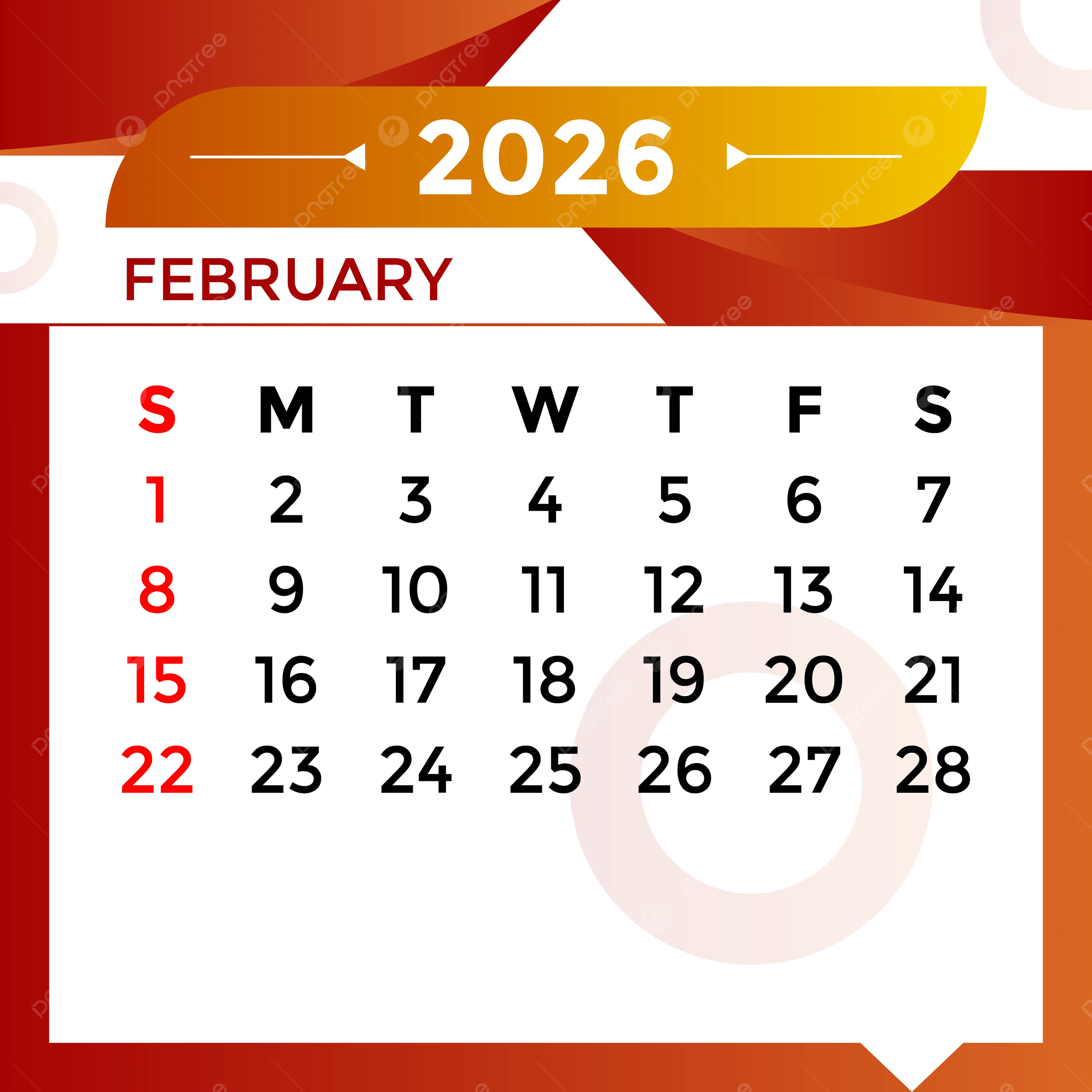 February Month 2026 Calendar