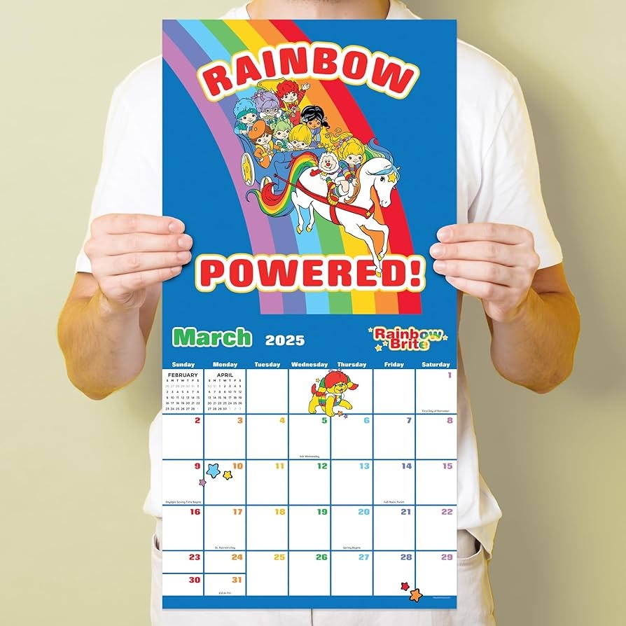 Amazon TF PUBLISHING 2025 Rainbow Brite Wall Calendar Large 
