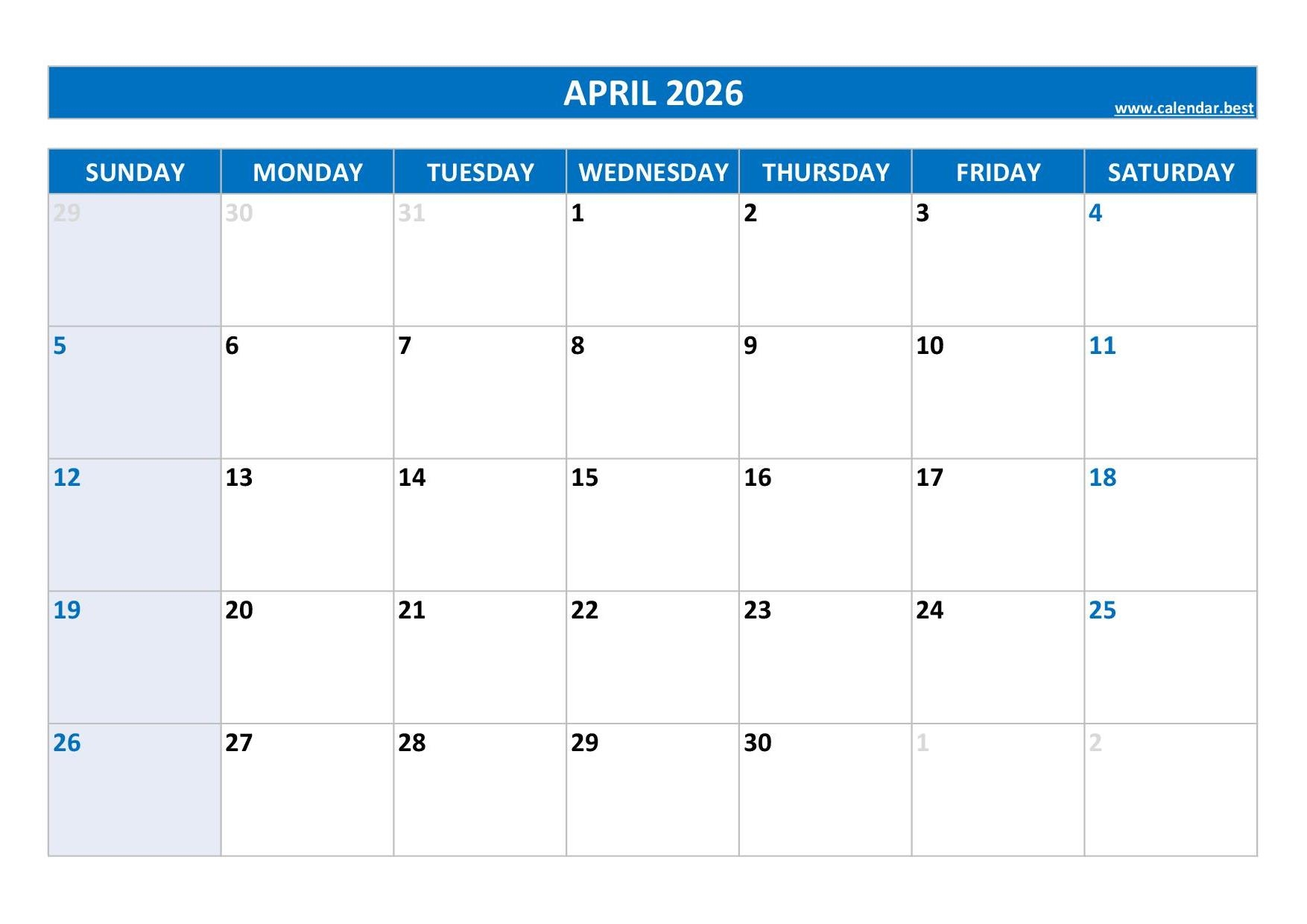 April 15 2026 Calendar