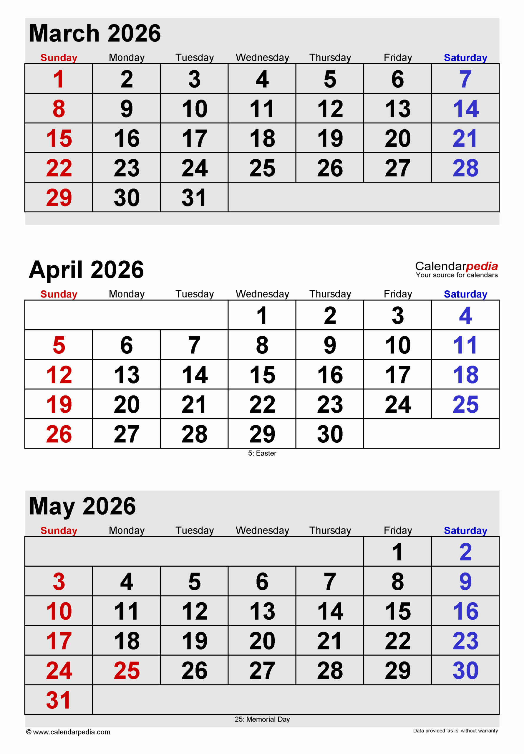 Calendar March To April 2026