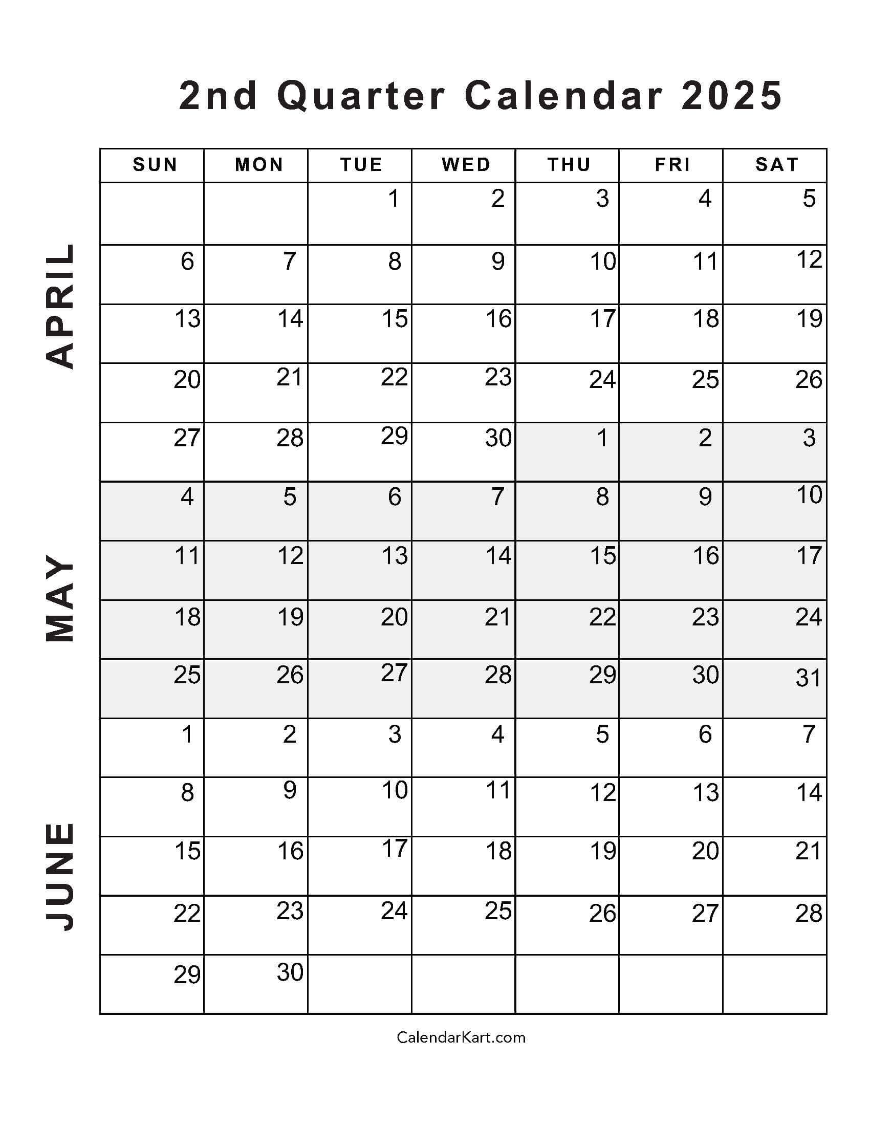 June July Calender 2025