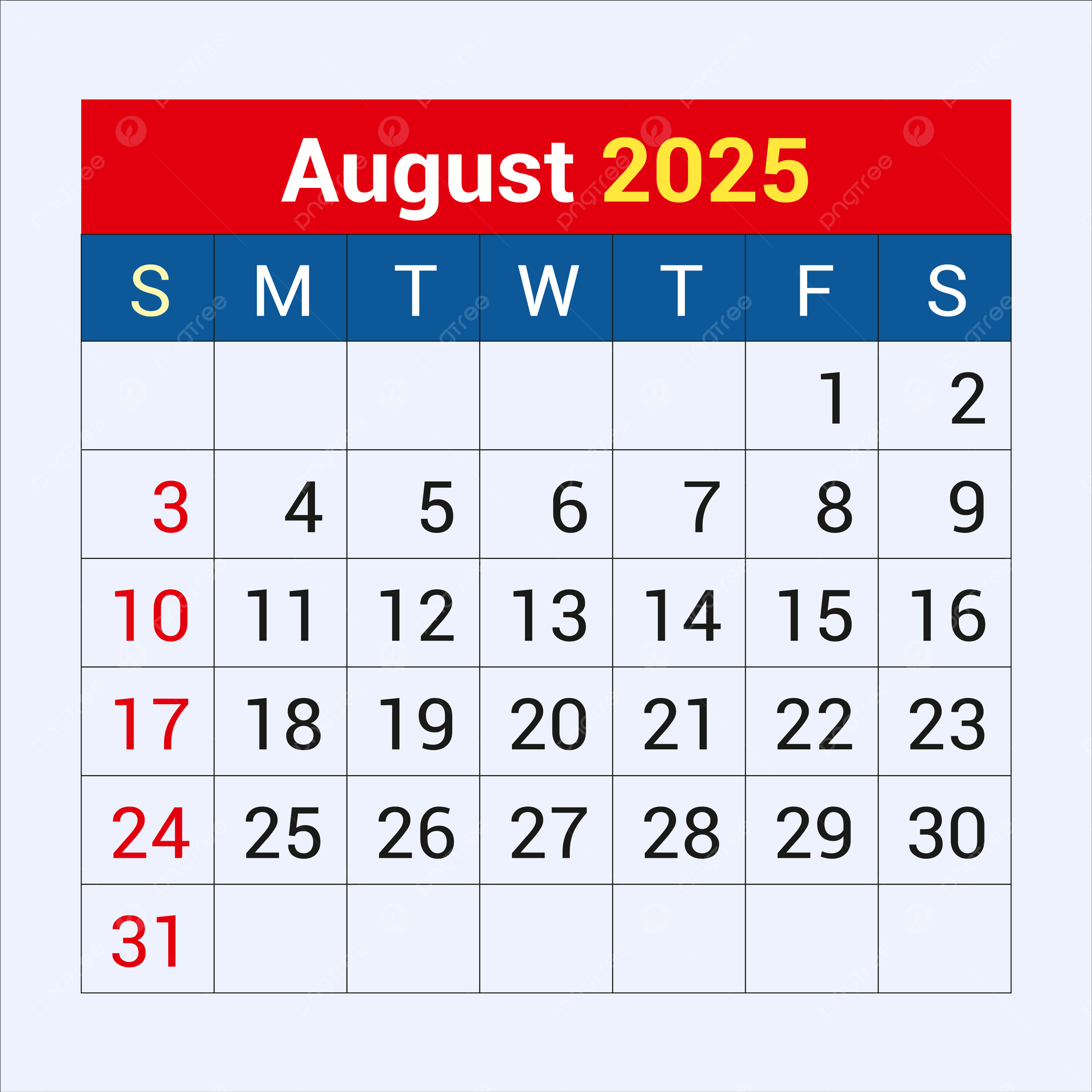 Wiki Calendar August 2025