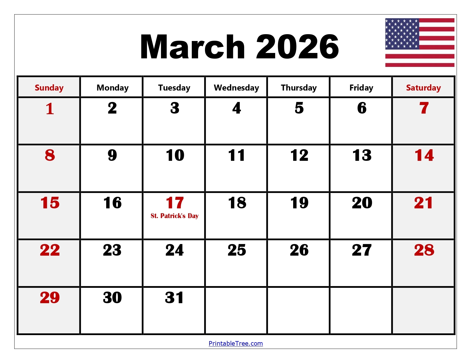 General Blue March 2026 Calendar