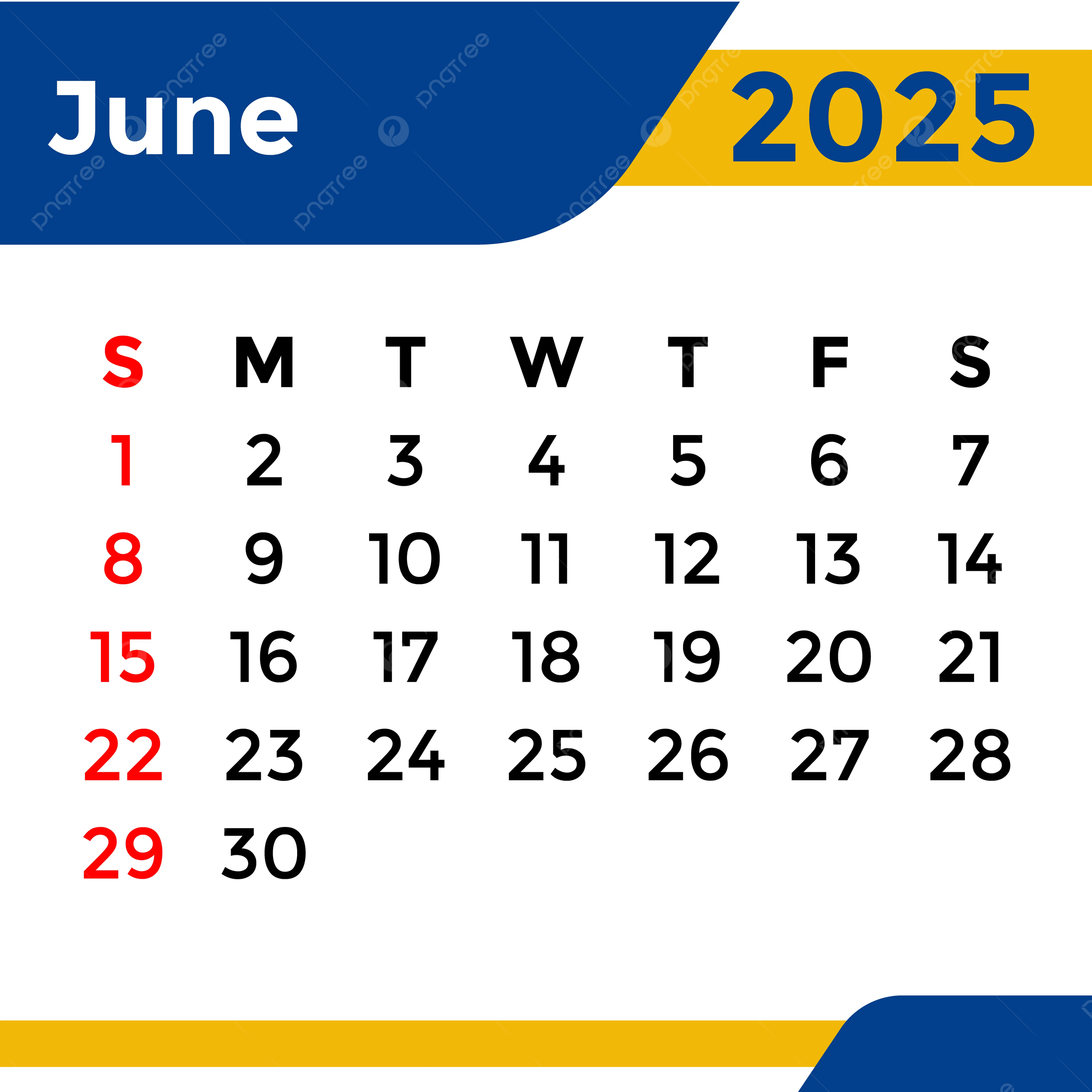 Show A Calendar Of June 2025