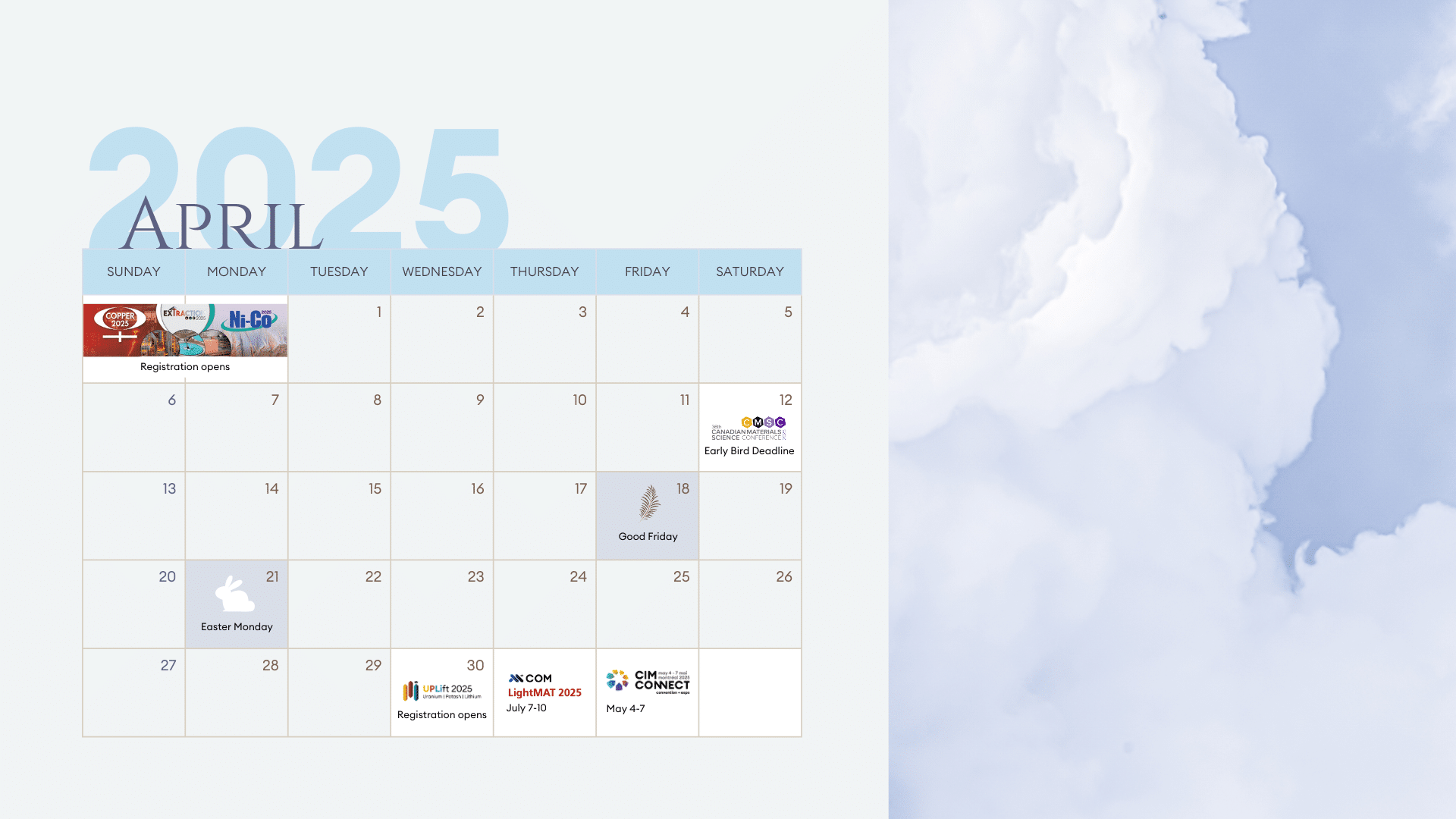 Calendar Of Events MetSoc