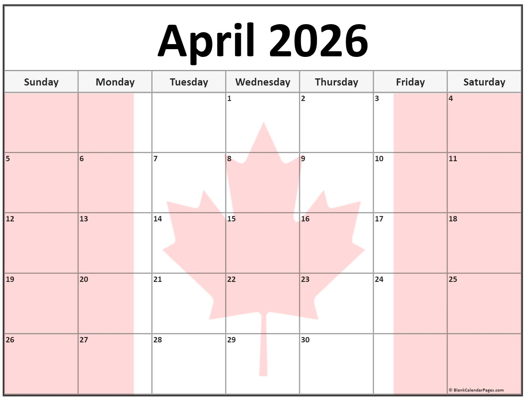April 2026 Calendar Wiki
