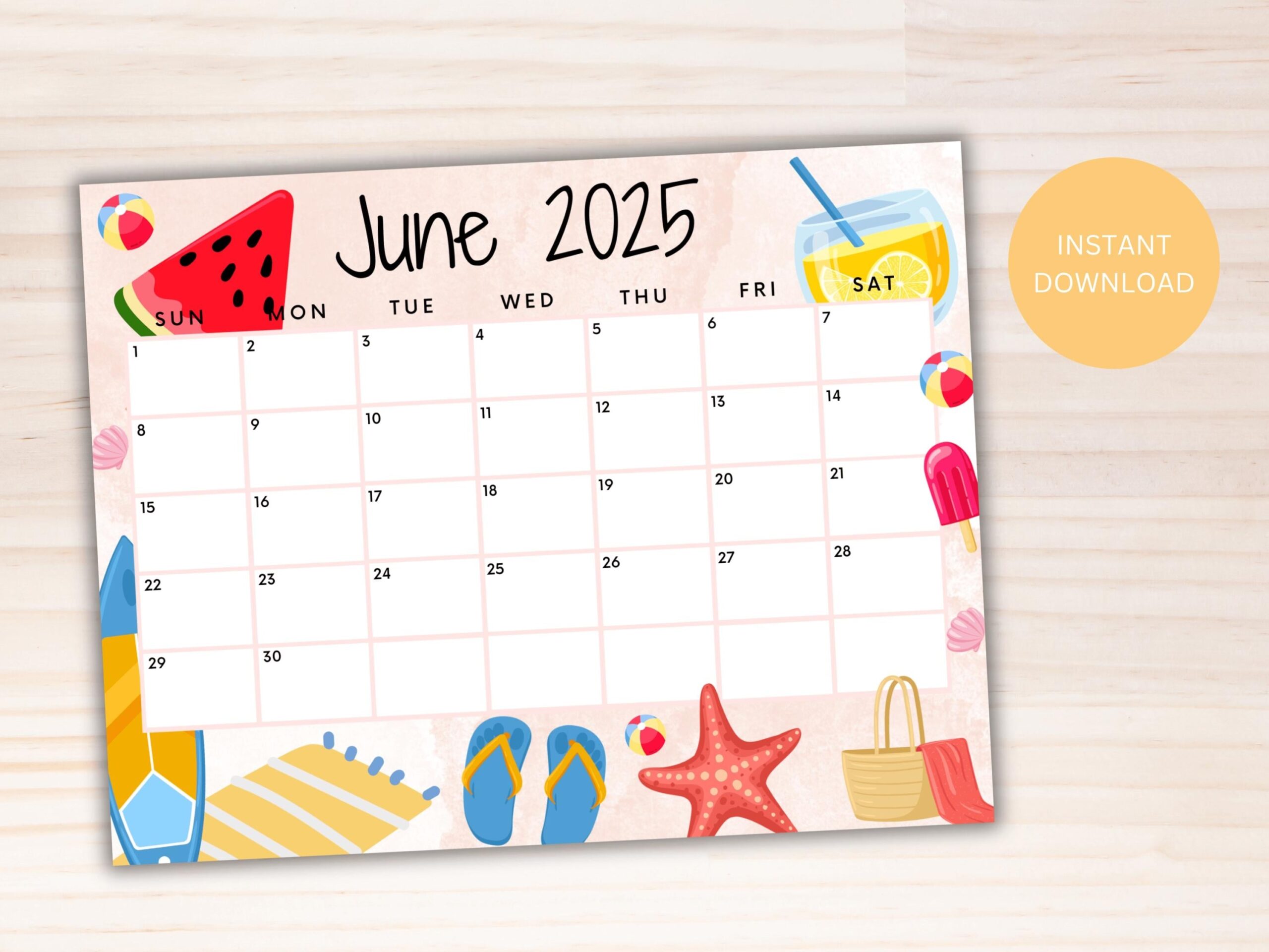 September 2023 To June 2025 Calendar Printable