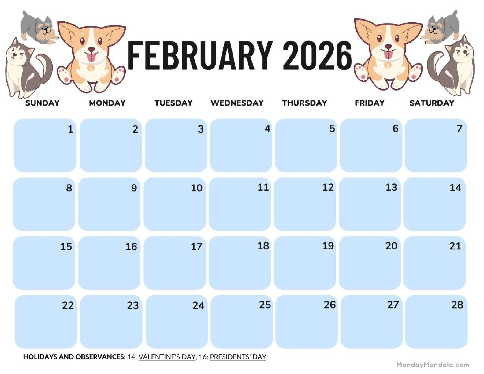 Fun Calendar February 2026