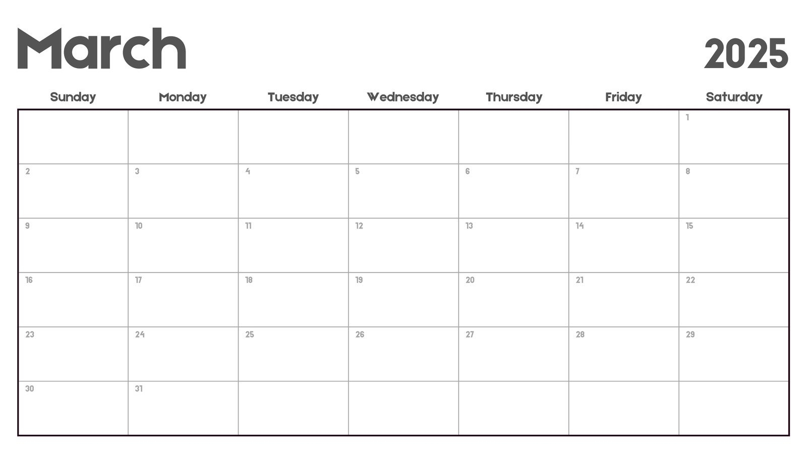 Free To Edit And Print March 2025 Calendar Templates Canva