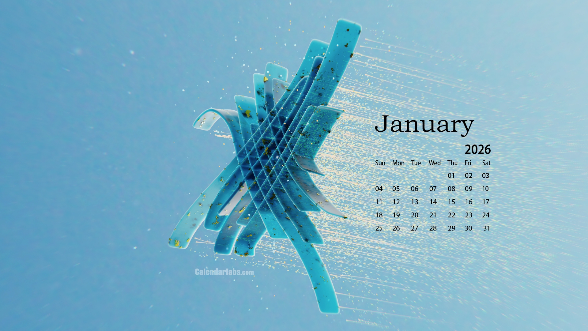 January 2026 Desktop Wallpaper Calendar CalendarLabs