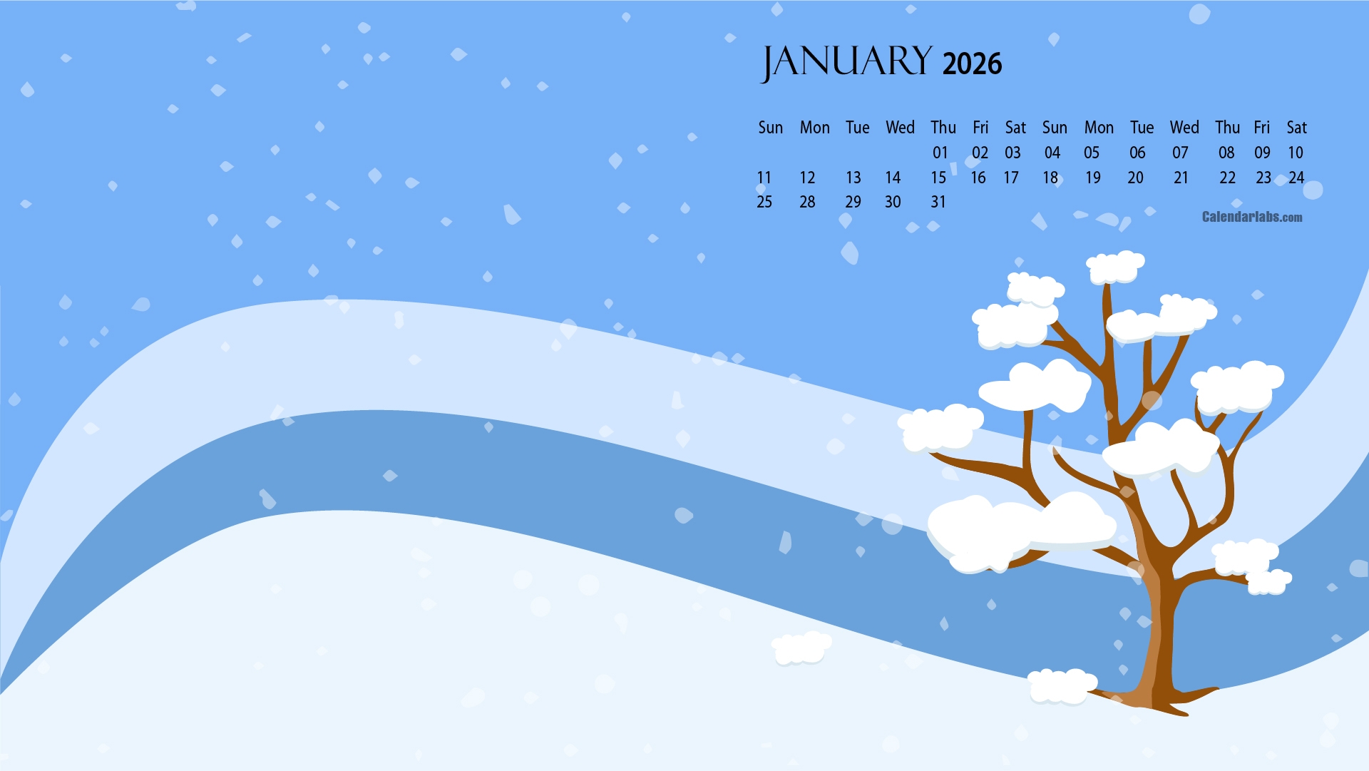 January 2026 Desktop Wallpaper Calendar CalendarLabs