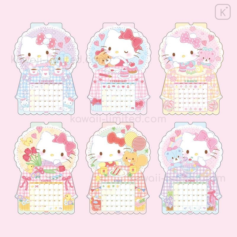 Japan Sanrio Original Die cut Calendar Hello Kitty 2025