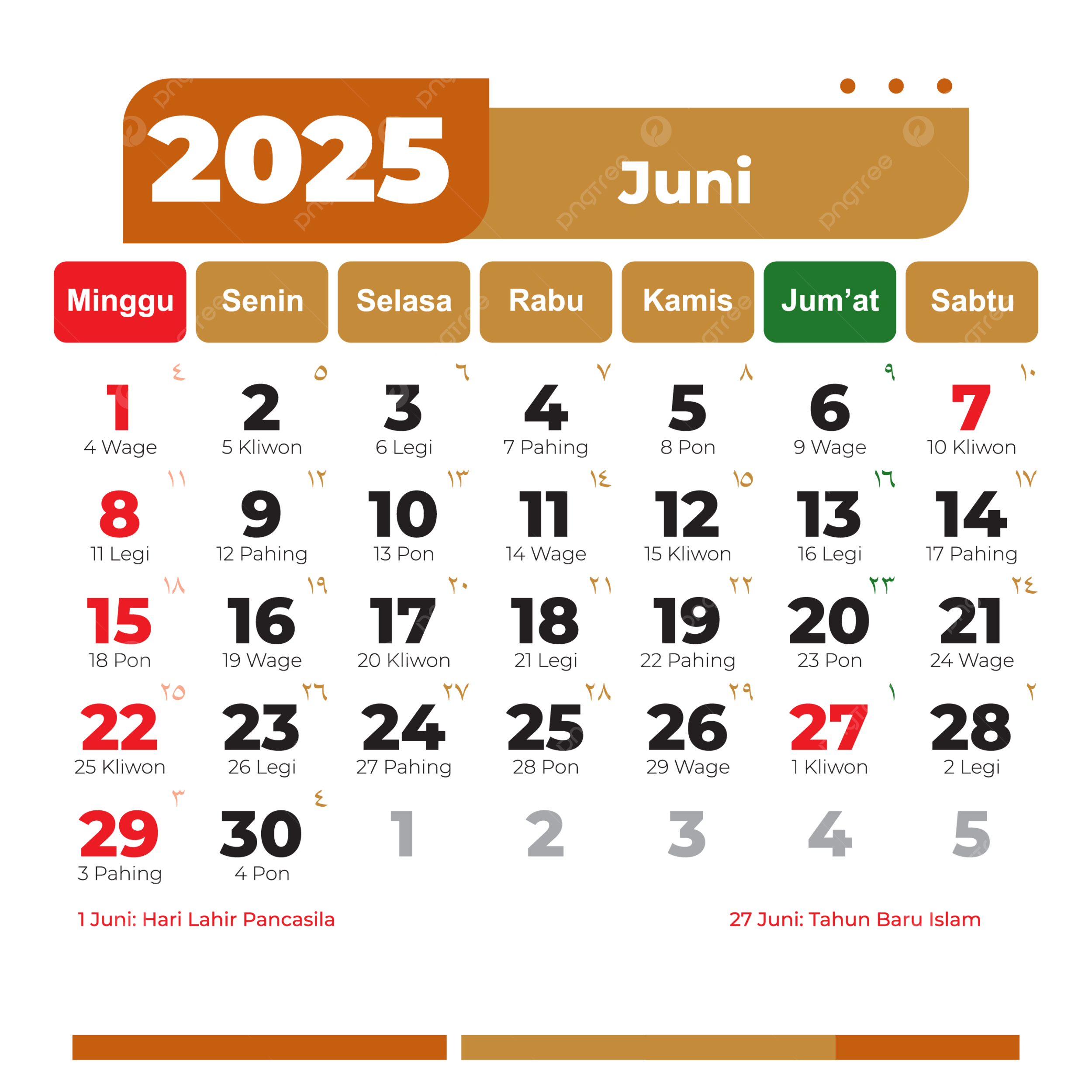 Church Calendar June 2025