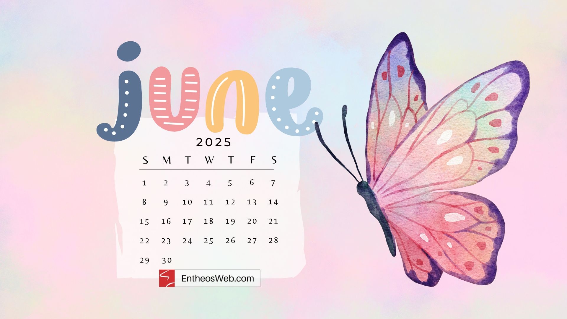 June 2025 Desktop Calender