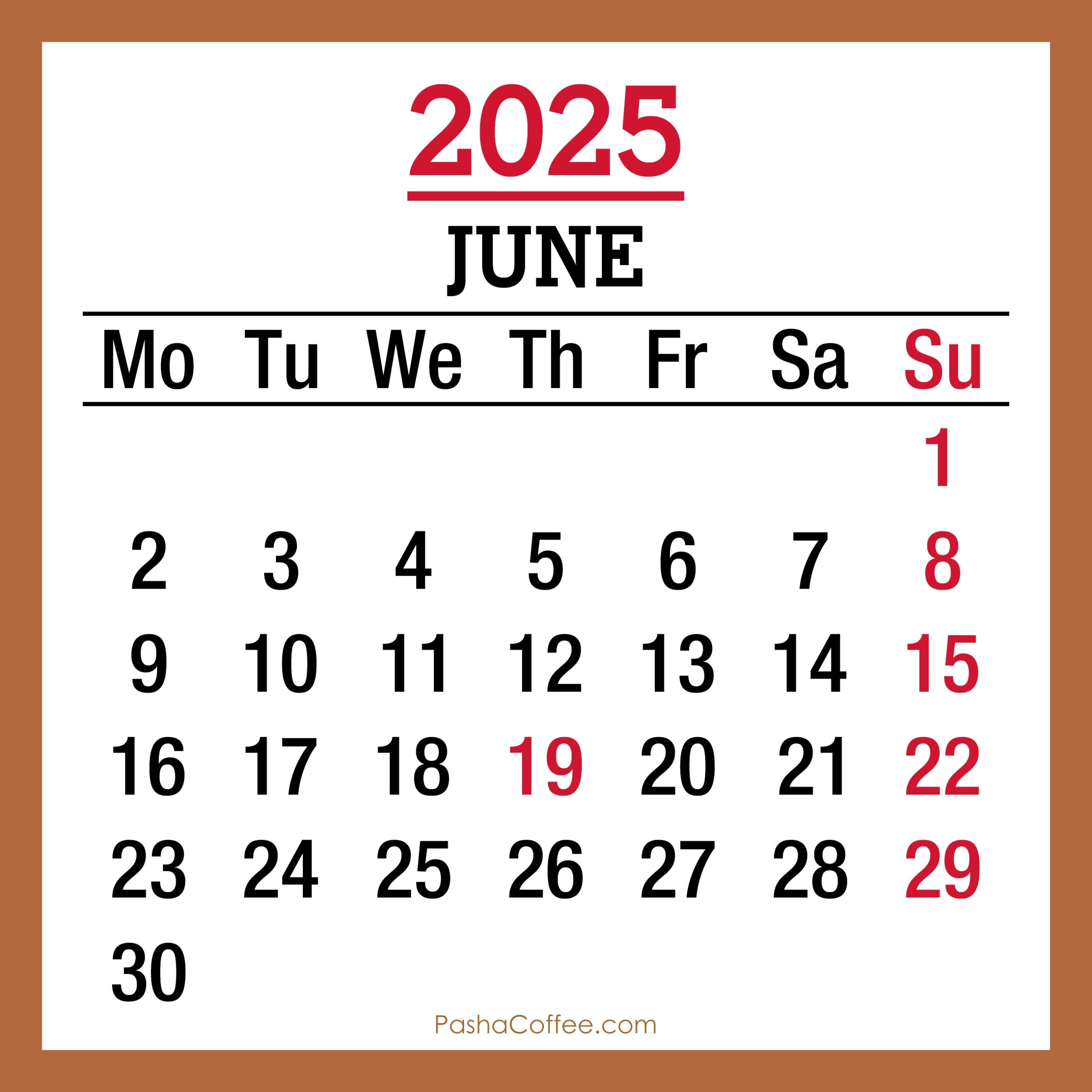 Santa Fe Calendar June 2025
