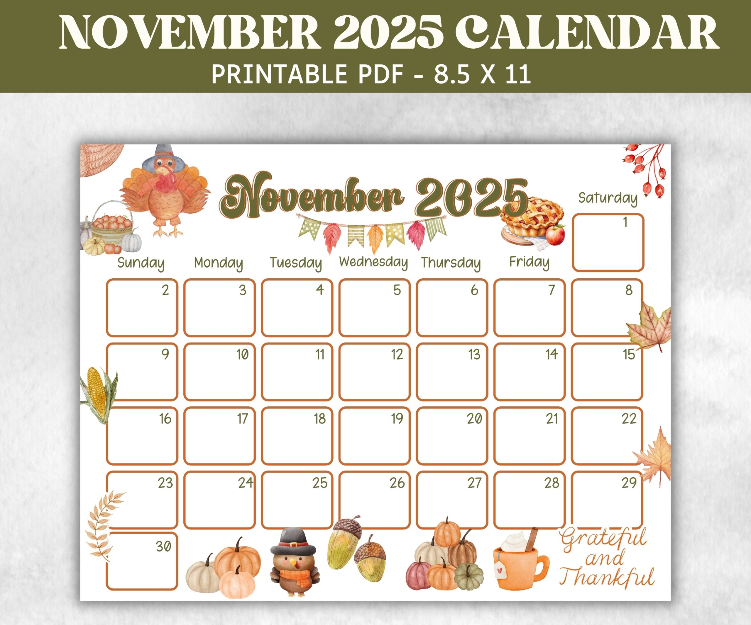 December 2025 November 2025 Calendar