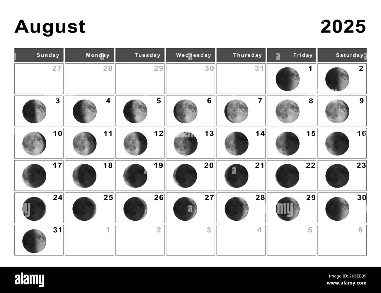 Lunar Calendar 2025 Cut Out Stock Images U0026 Pictures Alamy