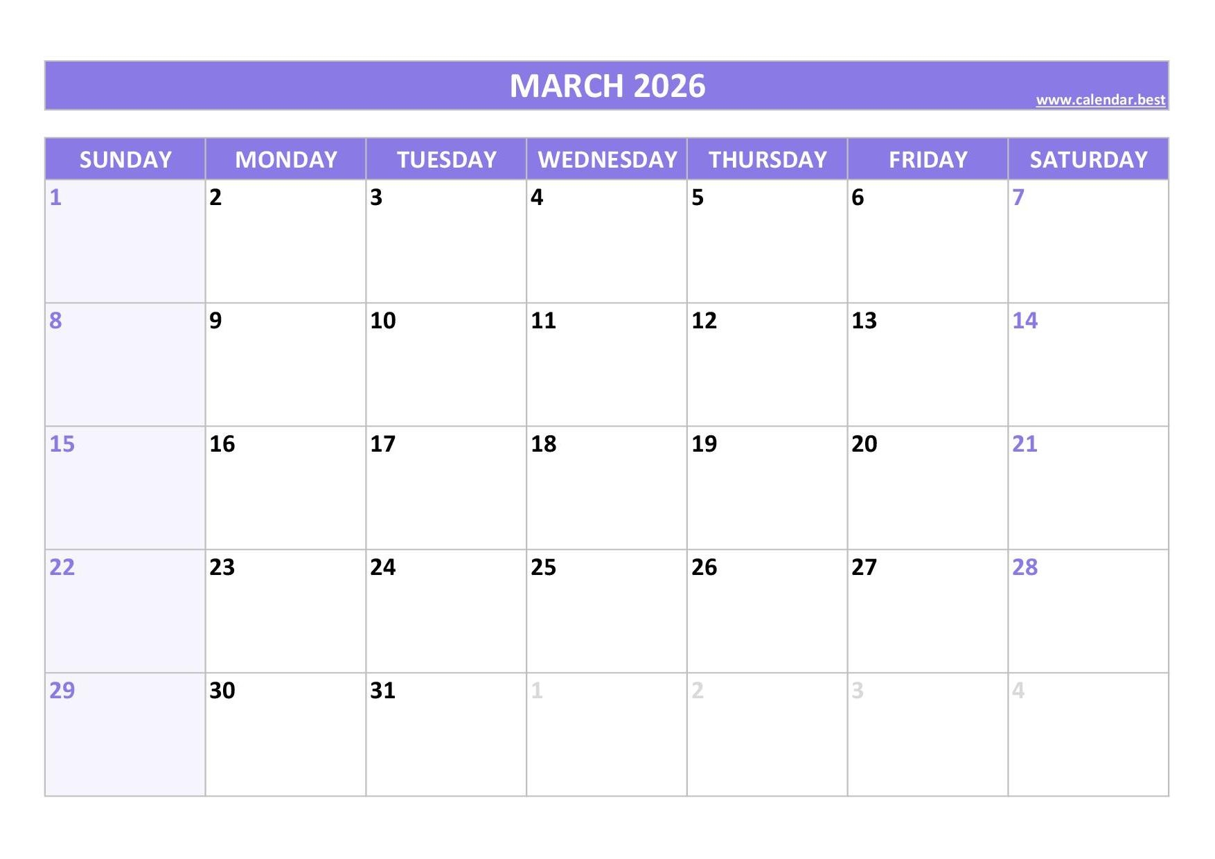 March 2026 Astrology Calendar