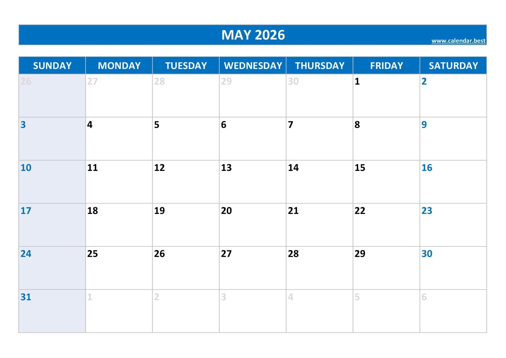 May 20 2026 Calendar