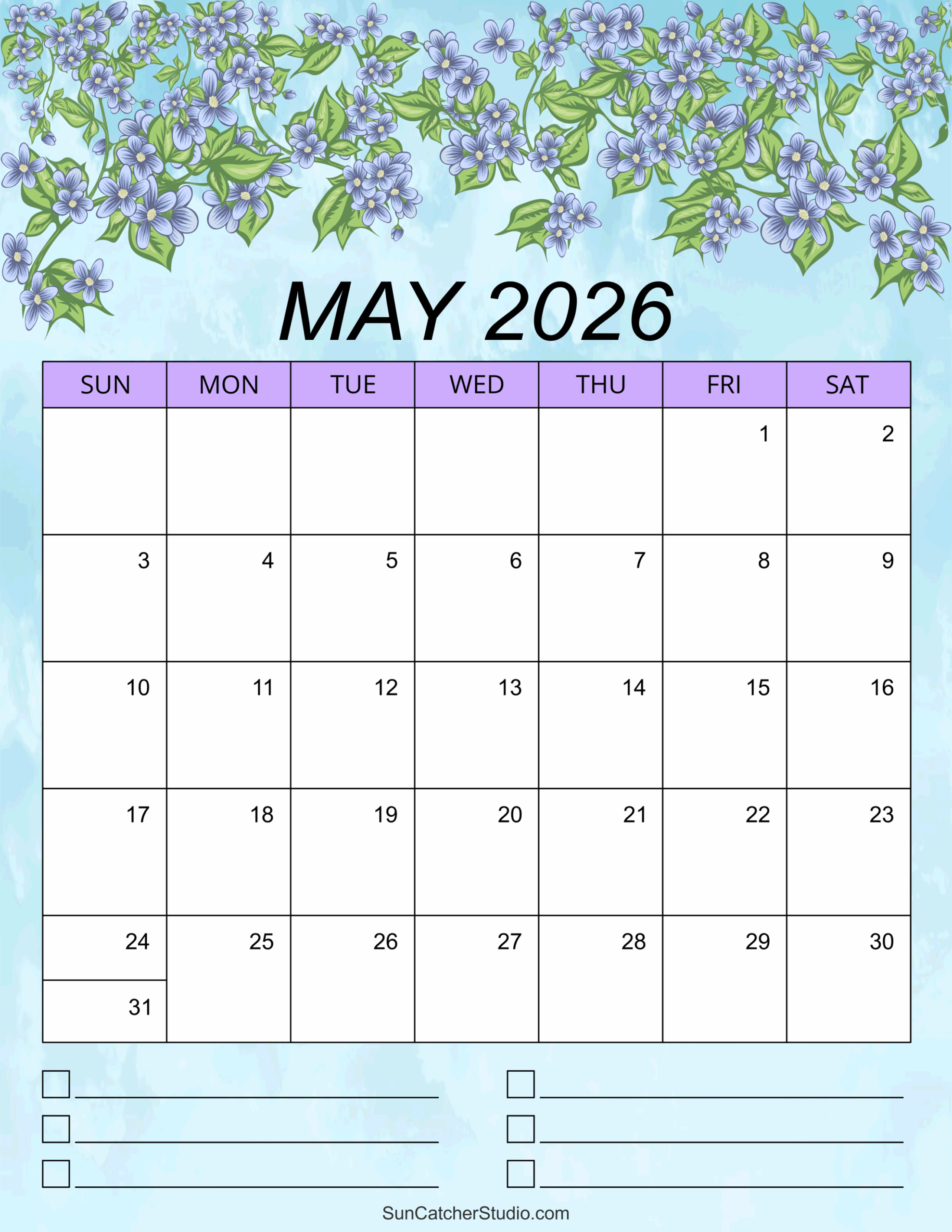 Printable May 2026 Calendar Free