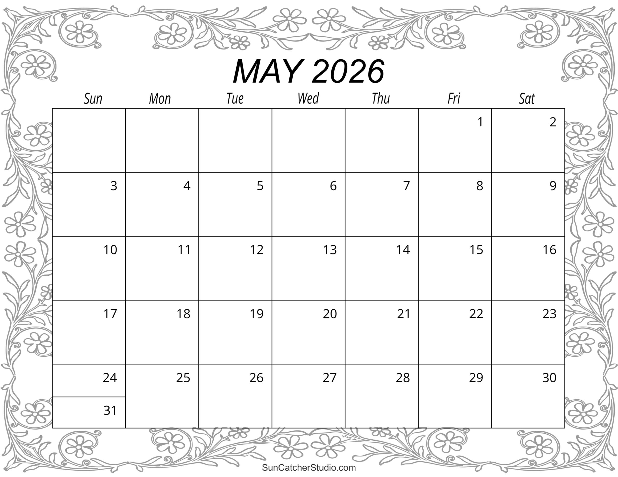 Calendar May 2026 Pdf