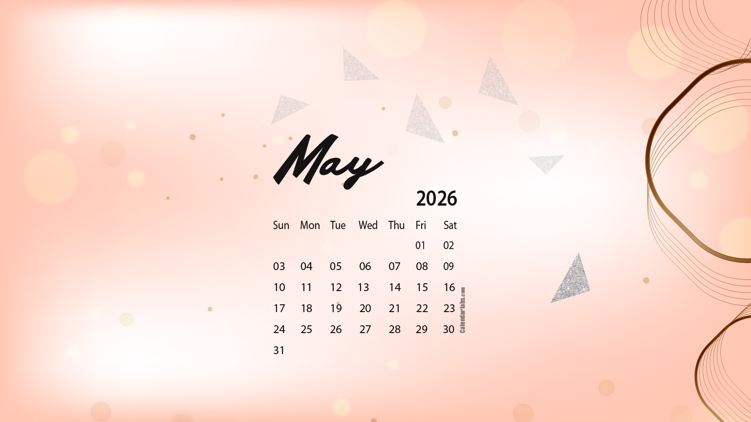 May 2026 Desktop Wallpaper Calendar CalendarLabs