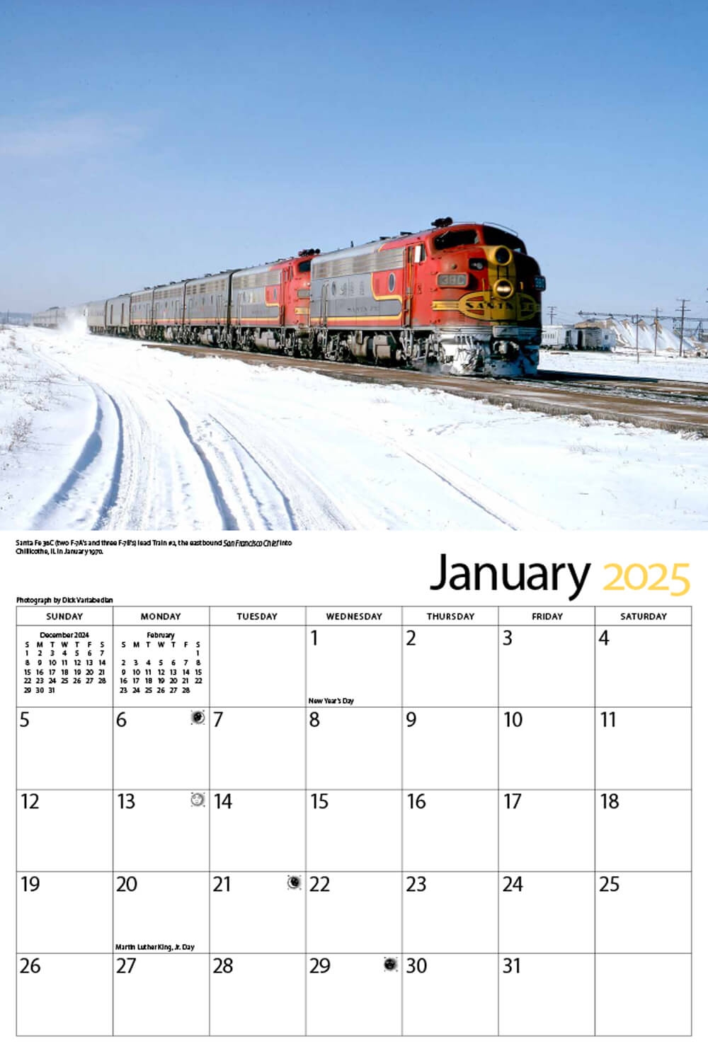 Santa Fe Railway 2025 Calendar