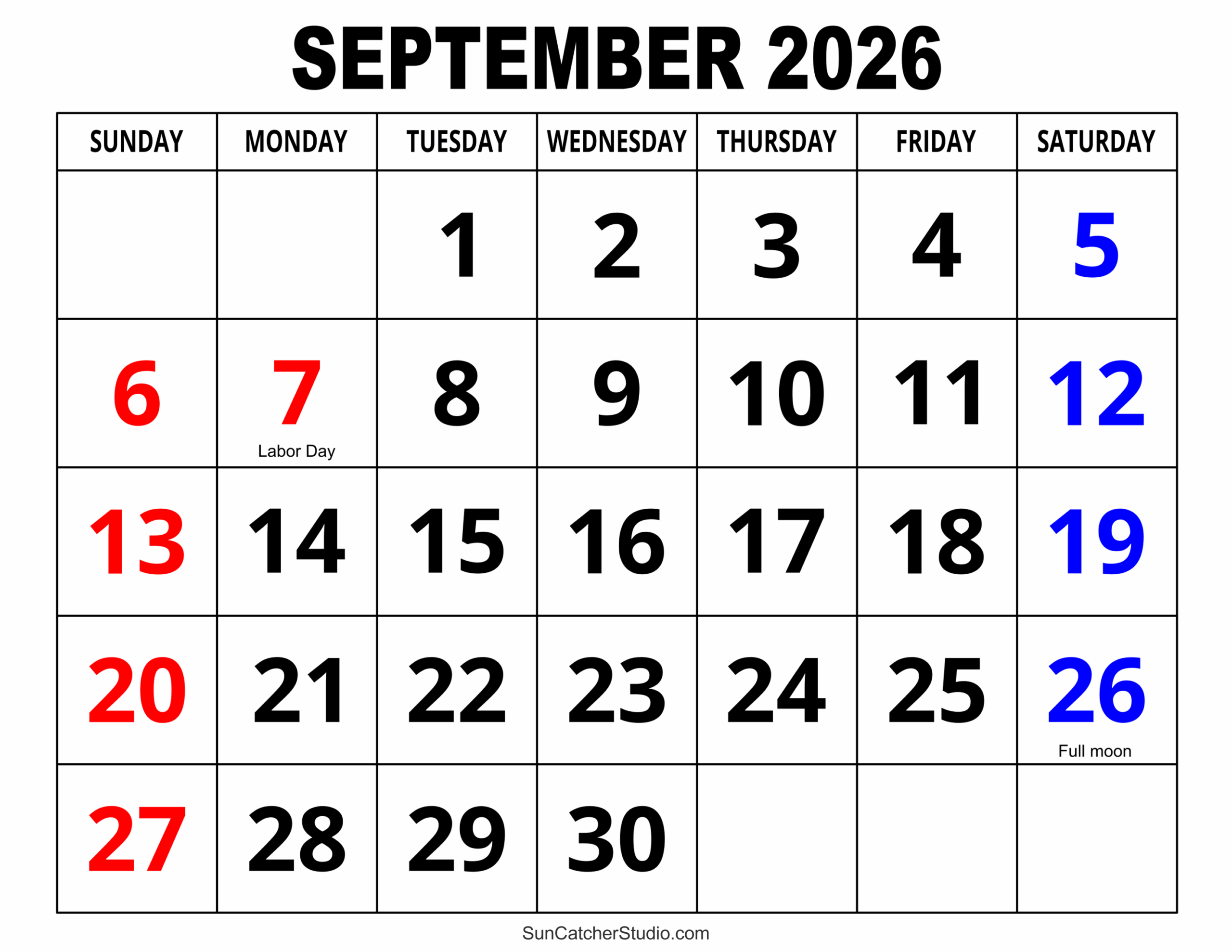 Calendar September 2026 To February 2026