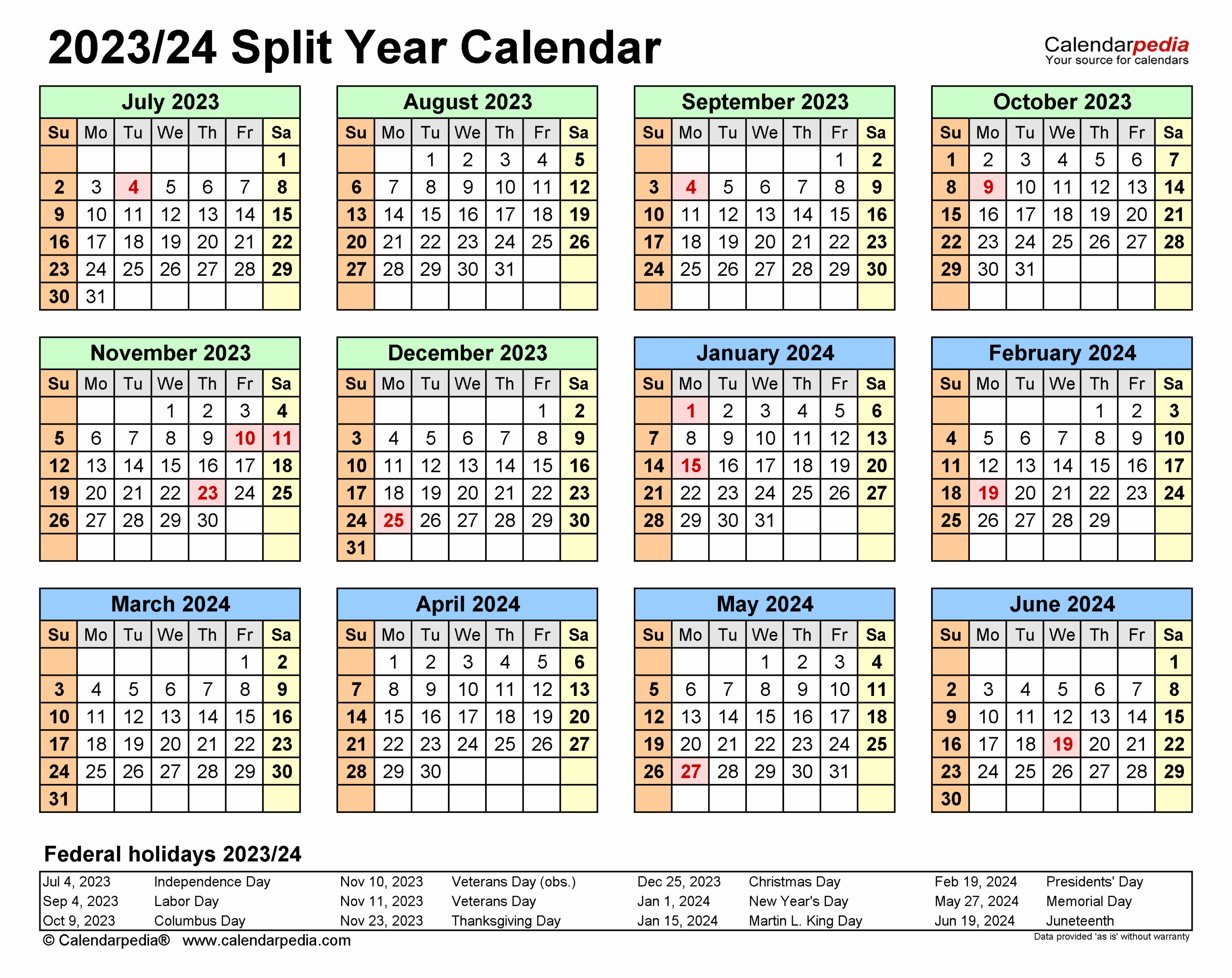 Calendar September 2023 To March 2026
